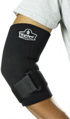 Ergodyne - Size M Neoprene Elbow Sleeve - 10 to 11 Inch, Adjustable Strap, Black - Americas Industrial Supply