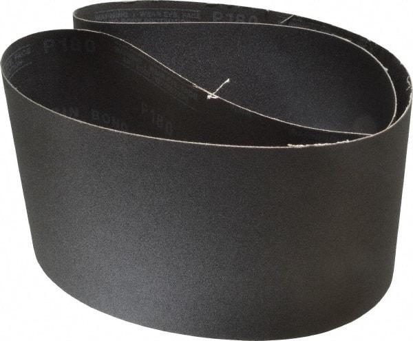Made in USA - 6" Wide x 48" OAL, 180 Grit, Silicon Carbide Abrasive Belt - Silicon Carbide, Very Fine, Coated, X/Y Weighted Cloth Backing, Wet/Dry, Series S181 - Americas Industrial Supply