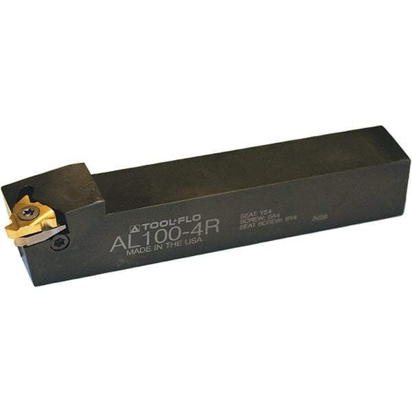 Tool-Flo - AL, External, Right Hand, Indexable Grooving Tool Holder - 22ER Insert Compatibility, 1-1/4" Shank Height, 1-1/4" Shank Width, 7" OAL - Americas Industrial Supply