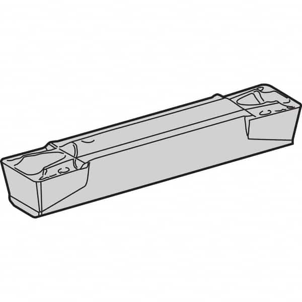 Kennametal - 0505A4G GUP Grade KCP10, 5.05mm Cutting Width Carbide Grooving Insert - 4.2mm Max Depth of Cut, Neutral, 0.4mm Corner Radius, TiCN/Al2O3/TiN Finish - Americas Industrial Supply