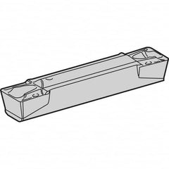Kennametal - 0405A4G GUP Grade KCP10, 4.05mm Cutting Width Carbide Grooving Insert - 3.4mm Max Depth of Cut, Neutral, 0.8mm Corner Radius, TiAlN Finish - Americas Industrial Supply