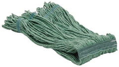 PRO-SOURCE - 5" Green Head Band, Medium PET Loop End Mop Pad - 4 Ply, Quick Change Connection, Use for General Purpose - Americas Industrial Supply
