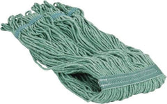 PRO-SOURCE - 5" Green Head Band, Large PET Loop End Mop Pad - 4 Ply, Quick Change Connection, Use for General Purpose - Americas Industrial Supply