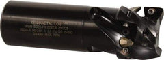 Kennametal - 2" Cut Diam, 2.11" Max Depth of Cut, 1-1/2" Shank Diam, 5.7" OAL, Indexable Square Shoulder Helical End Mill - EC14.., EP14.. Inserts, Weldon Shank, 0° Lead Angle, Through Coolant - Americas Industrial Supply