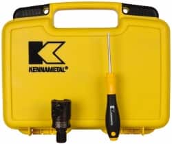 Kennametal - 1-1/4" Cut Diam, 0.735" Max Depth of Cut, 1.614" OAL, Indexable Square Shoulder Helical End Mill - EC10.., EP10.. Inserts, M16 Modular Connection, 0° Lead Angle - Americas Industrial Supply
