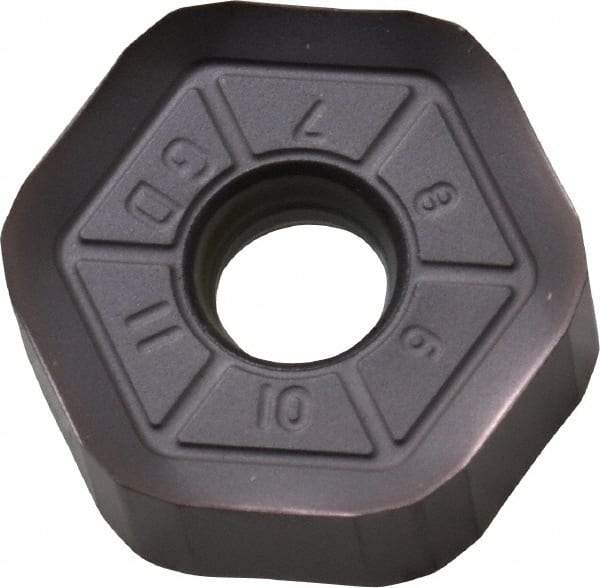 Kennametal - HNPJ535 GD Grade KC520M Carbide Milling Insert - TiAlN Finish, 0.2189" Thick, 5/8" Inscribed Circle, 1.2mm Corner Radius - Americas Industrial Supply