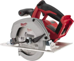 Milwaukee Tool - 18 Volt, 6-1/2" Blade, Cordless Circular Saw - 3,200 RPM, Lithium-Ion Batteries Not Included - Americas Industrial Supply