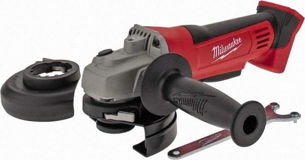 Milwaukee Tool - 4-1/2" Wheel Diam, 9,000 RPM, Cordless Cutoff & Cutoff-Grinder Tool - Right Angle Handle - Americas Industrial Supply