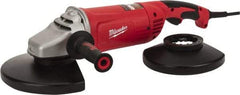 Milwaukee Tool - 7 & 9" Wheel Diam, 6,000 RPM, Corded Angle & Disc Grinder - 5/8-11 Spindle, 120 Volts, 15 Amps, Front Exhaust - Americas Industrial Supply