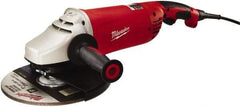 Milwaukee Tool - 7 & 9" Wheel Diam, 6,000 RPM, Corded Angle & Disc Grinder - 5/8-11 Spindle, 120 Volts, 15 Amps, Front Exhaust - Americas Industrial Supply