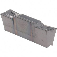 Iscar - 4002HGPL Y Grade IC908, 4mm Cutting Width Carbide Grooving Insert - 2.4mm Max Depth of Cut, Neutral, 0.2mm Corner Radius, TiAlN Finish - Americas Industrial Supply