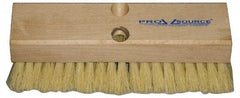 PRO-SOURCE - 2" Bristle Length, Tampico Scrub Brush - 10" OAL, Tapered Handle, Hardwood Block - Americas Industrial Supply