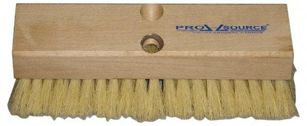 PRO-SOURCE - 2" Bristle Length, Polypropylene Scrub Brush - 10" OAL, Tapered Handle, Hardwood Block - Americas Industrial Supply