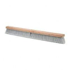 PRO-SOURCE - 36" General Purpose Polypropylene Push Broom - 3" Bristle Length, Wood Block, Bolt-On Handle Connection, Handle Sold Separately - Americas Industrial Supply