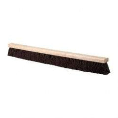 PRO-SOURCE - 36" Heavy Duty Palmyra Push Broom - 4" Bristle Length, Wood Block, Bolt-On Handle Connection, Handle Sold Separately - Americas Industrial Supply