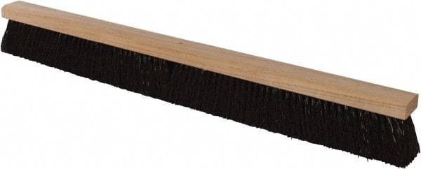 PRO-SOURCE - 36" Heavy Duty Polypropylene Push Broom - 3-1/4" Bristle Length, Wood Block, Bolt-On Handle Connection, Handle Sold Separately - Americas Industrial Supply