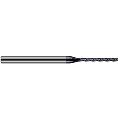 Square End Mill: 7/64'' Dia, 1-1/8'' LOC, 1/8'' Shank Dia, 2-1/2'' OAL, 3 Flutes, Solid Carbide Single End, AlTiN Finish, 30 ° Helix, Centercutting, RH Cut, RH Flute
