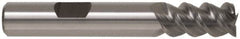 Hertel - 1" Diam, 2" LOC, 4 Flute Powdered Metal Roughing & Finishing Square End Mill - TiN Finish, 4-1/2" OAL, 1" Shank Diam, Weldon Shank, 60° Helix, Centercutting - Americas Industrial Supply
