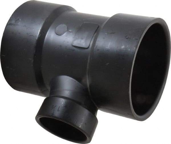 NIBCO - 3 x 3 x 1-1/2", ABS Drain, Waste & Vent Pipe Sanitary Tee - Hub x Hub x Hub - Americas Industrial Supply