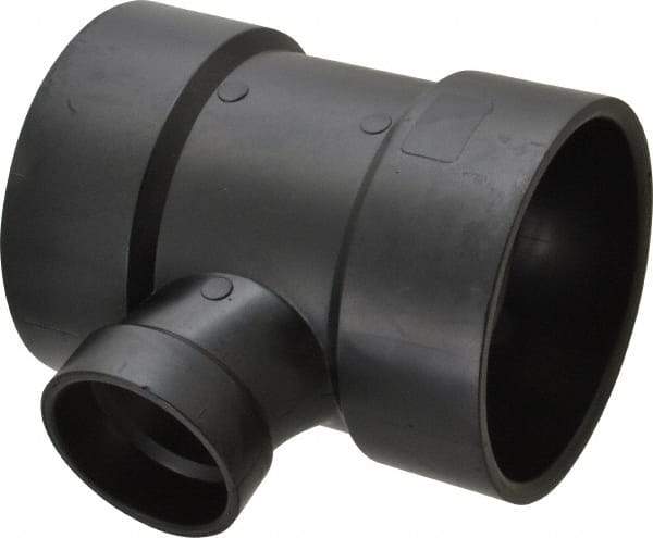 NIBCO - 4 x 4 x 2", ABS Drain, Waste & Vent Pipe Sanitary Tee - Hub x Hub x Hub - Americas Industrial Supply