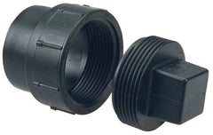 NIBCO - 6", ABS Drain, Waste & Vent Pipe Cleanout Adapter - Spig x CO with Plug - Americas Industrial Supply