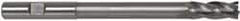 Hertel - 3/4", 2" LOC, 3/4" Shank Diam, 8-1/4" OAL, 4 Flute, High Speed Steel Square End Mill - Single End, TiN Finish, Right Hand Cut - Americas Industrial Supply