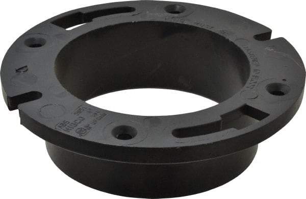 NIBCO - 4" Pipe, 5-3/8" OD, ABS Closet Flange Hub - 180° Max Working Temp, Hub End Connections - Americas Industrial Supply
