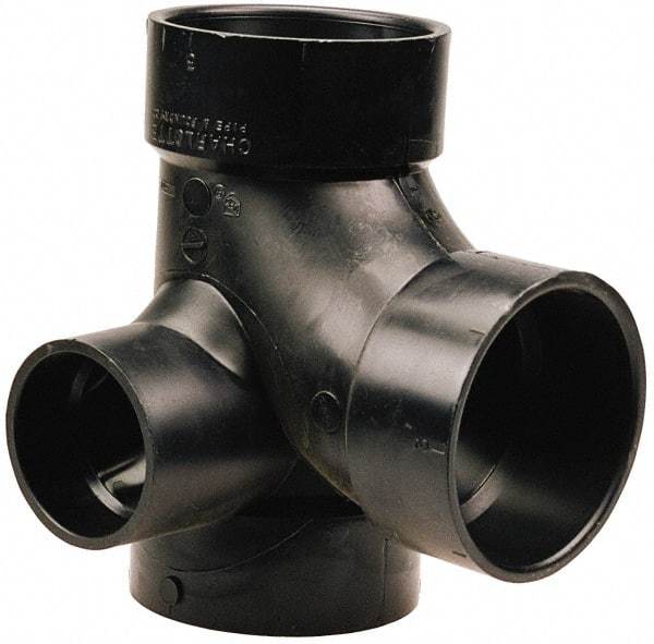 NIBCO - 3 x 3 x 3 x 1-1/2", ABS Drain, Waste & Vent Pipe - All Hub - Americas Industrial Supply