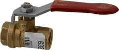 Value Collection - 3/8" Pipe, Full Port, Brass UL Listed Ball Valve - 1 Piece, Inline - One Way Flow, FNPT x FNPT Ends, Lever Handle, 600 WOG, 150 WSP - Americas Industrial Supply