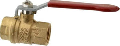 Value Collection - 3/4" Pipe, Full Port, Brass UL Listed Ball Valve - 1 Piece, Inline - One Way Flow, FNPT x FNPT Ends, Lever Handle, 600 WOG, 150 WSP - Americas Industrial Supply