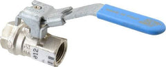 Value Collection - 3/8" Pipe, Full Port, Brass UL Listed Ball Valve - 1 Piece, Inline - One Way Flow, FNPT x FNPT Ends, Locking Lever Handle, 600 WOG - Americas Industrial Supply