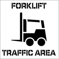 NMC - Forklift Traffic Area Stencil - 0.06 Inch Thick, Polyethylene, English - Americas Industrial Supply