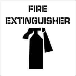 NMC - Fire Extinguisher Stencil - 0.06 Inch Thick, Polyethylene, English - Americas Industrial Supply