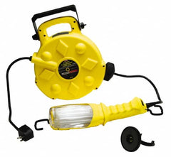 Bayco - 120 Volt, 26 Watt, Electric, Fluorescent Portable Handheld Work Light - 50' Cord, 1 Head, 1,800 Lumens, Polypropylene, 384mm Long x 351mm Wide x 135mm High - Americas Industrial Supply