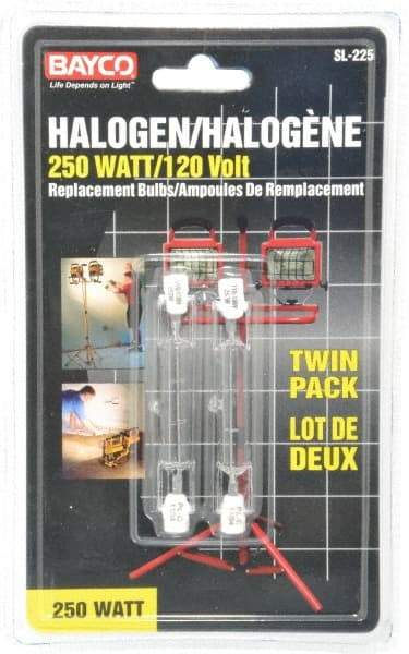 Bayco - 3 Inch Long, Portable Work Light Replacement Bulb - 250 Watt, 110/120 VAC, 120 V For Bayco Models: 1075 & 1082. - Americas Industrial Supply