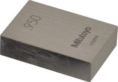 Mitutoyo - 0.95" Rectangular Steel Gage Block - Accuracy Grade 0, Includes Certificate of Inspection - Americas Industrial Supply