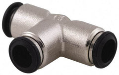 Alpha Technologies - 14mm Outside Diam, Nickel Plated Brass Push-to-Connect Tube Union Tee - 250 Max psi, Tube to Tube Connection, Buna O-Ring - Americas Industrial Supply