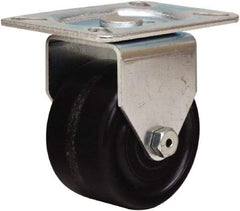 Hamilton - 3" Diam x 1-3/4" Wide x 4" OAH Top Plate Mount Rigid Caster - Phenolic, 400 Lb Capacity, Straight Roller Bearing, 3-1/8 x 4-1/8" Plate - Americas Industrial Supply