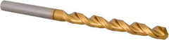 Guhring - #7 118° High Speed Steel Jobber Drill - TiN Finish, Right Hand Cut, Spiral Flute, Straight Shank, 86mm OAL, Standard Point - Americas Industrial Supply