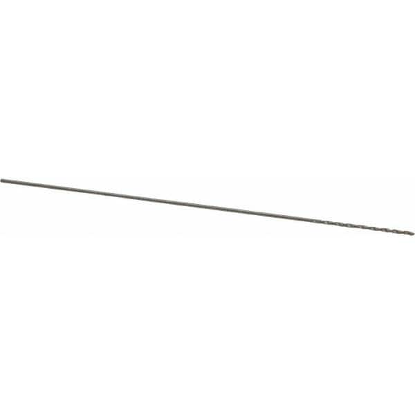 Micro Drill Bit: 0.02″ Dia, 135 ° Bright/Uncoated, 2″ OAL, Spiral Flute