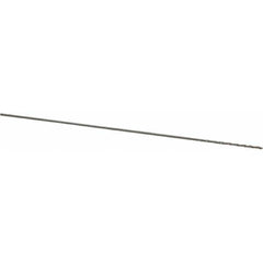Micro Drill Bit: 0.02″ Dia, 135 ° Bright/Uncoated, 2″ OAL, Spiral Flute