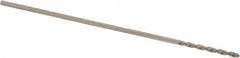 Micro Drill Bit: 0.04″ Dia, 135 ° Bright/Uncoated, 2″ OAL, Spiral Flute