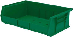 Akro-Mils - 60 Lb. Load Capacity, 10-7/8" Deep, Green Polymer Hopper Stacking Bin - 5" High x 16-1/2" Wide x 10-7/8" Long - Americas Industrial Supply