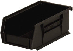 Akro-Mils - 10 Lb. Load Capacity, 7-3/8" Deep, Black Polymer Hopper Stacking Bin - 3" High x 4-1/8" Wide x 7-3/8" Long - Americas Industrial Supply