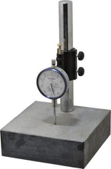 Teclock - 0.001" Graduation, 0-100 Dial Reading, Indicator & Base Kit - 0.001 Inch Graduation - Americas Industrial Supply