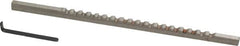 Value Collection - 3mm Keyway Width, Style A, Keyway Broach - High Speed Steel, Bright Finish, 1/8" Broach Body Width, 13/64" to 1-1/8" LOC, 5" OAL - Americas Industrial Supply