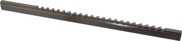 Value Collection - 6mm Keyway Width, Style C-1, Keyway Broach - High Speed Steel, Bright Finish, 3/8" Broach Body Width, 25/64" to 2-1/2" LOC, 11-3/4" OAL - Americas Industrial Supply