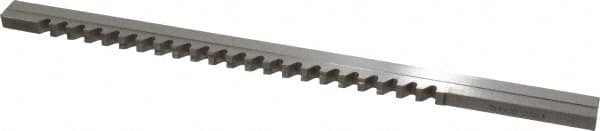 Value Collection - 8mm Keyway Width, Style C-1, Keyway Broach - High Speed Steel, Bright Finish, 3/8" Broach Body Width, 25/64" to 2-1/2" LOC, 11-3/4" OAL - Americas Industrial Supply