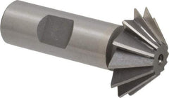 Value Collection - 1-1/2" Diam x 1/2" Width of Cut, 45° Included Angle, Shank Connection, Cobalt Single Angle Cutter - 3/4" Shank Diam, 2-3/4" Overall Length, Right Hand Cut, Uncoated - Americas Industrial Supply