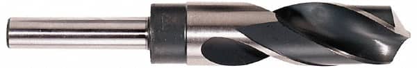 Hertel - 1-29/64" Drill, 118° Point, High Speed Steel Silver Deming & Reduced Shank Drill Bit - Oxide Finish, 6" OAL, Straight Shank, 3" Flute Length, Right Hand Cut, Standard Point, Spiral Flute, Regular Spiral - Americas Industrial Supply